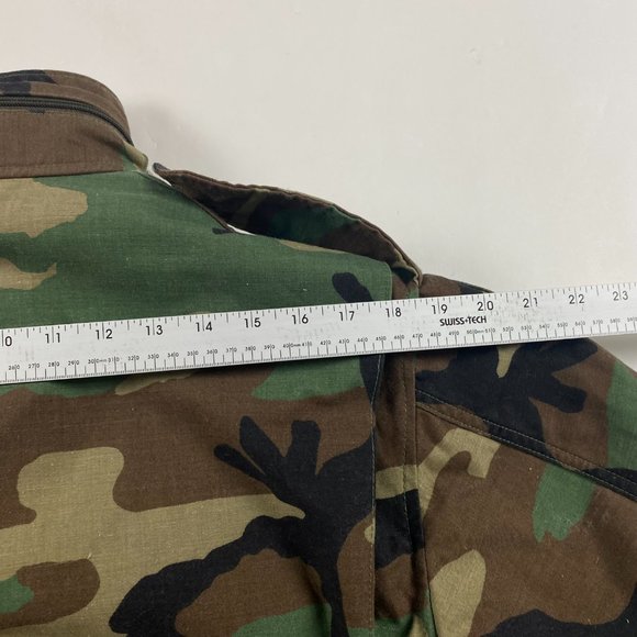 US Army Coat Cold Weather Camouflage Pattern Jacket Mens Small M65 Military Hood - Picture 14 of 16